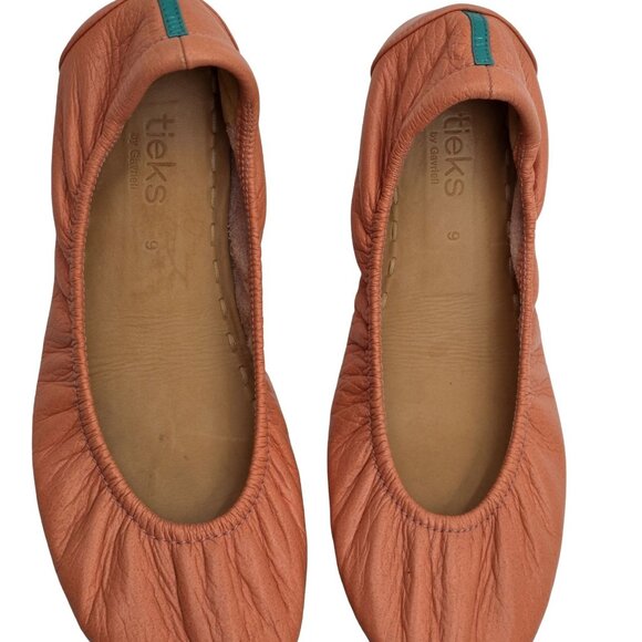 Women's - Tieks Peach Leather Ballet Flats, Size 9 - Picture 3 of 8